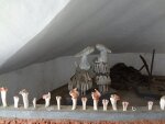 Sculptures made of bone seen inside the Rock Garden, Malampuzha